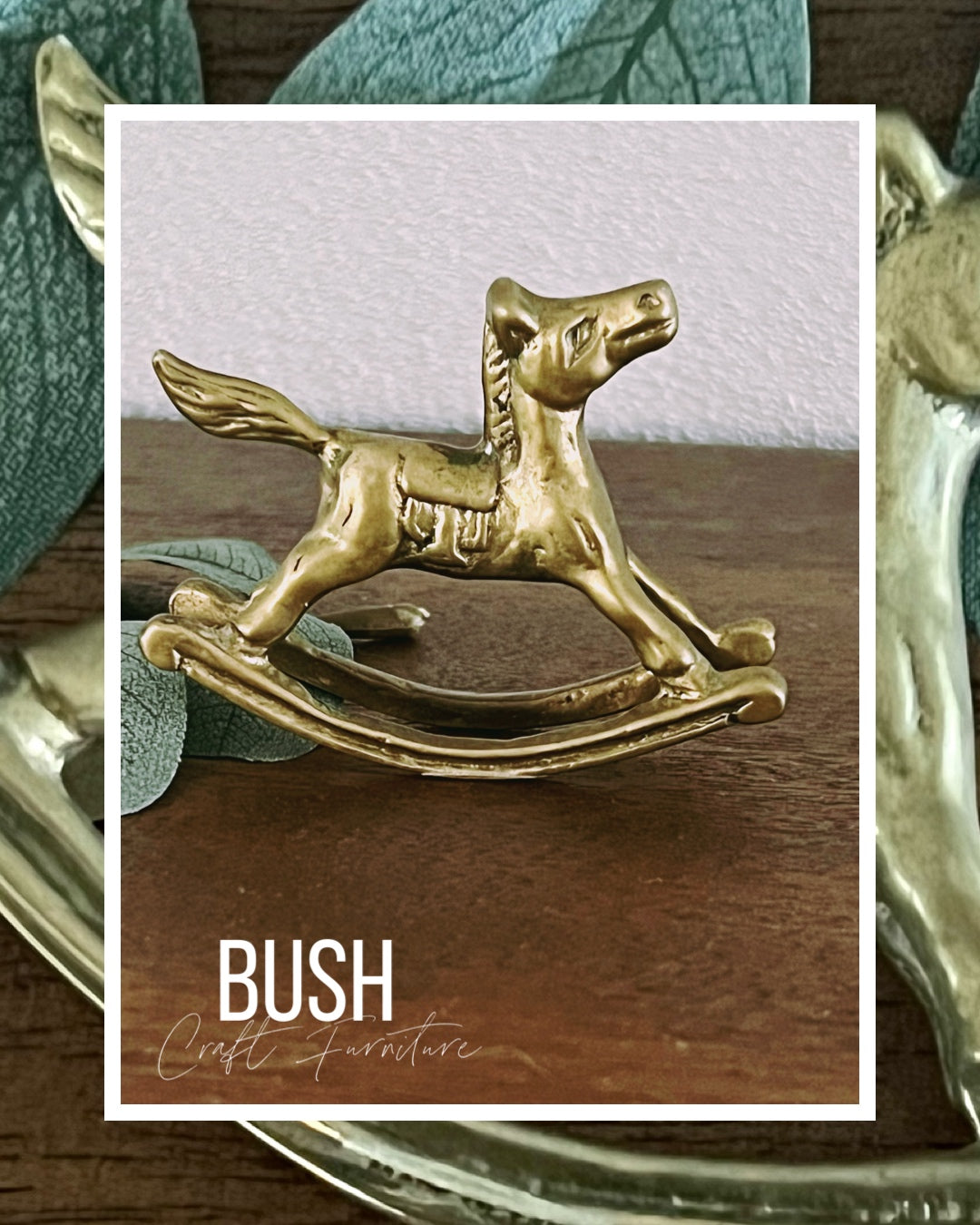 Mini Brass Rocking Horse - Bush Craft Furniture