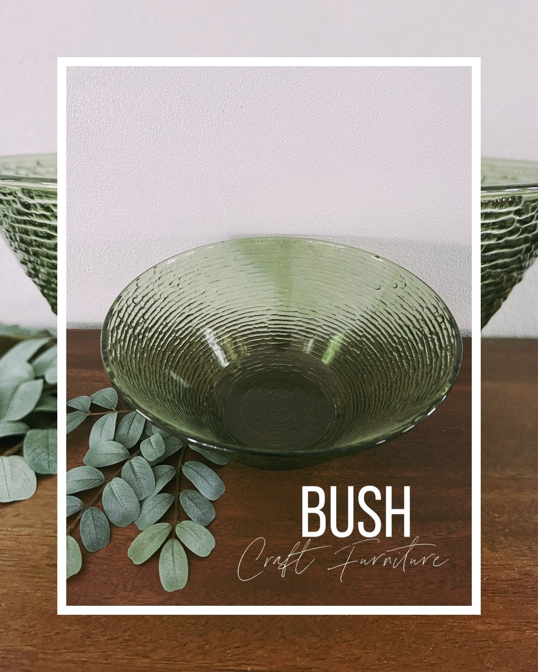 Classic Anchor Hocking Soreno green bowl - Bush Craft Furniture